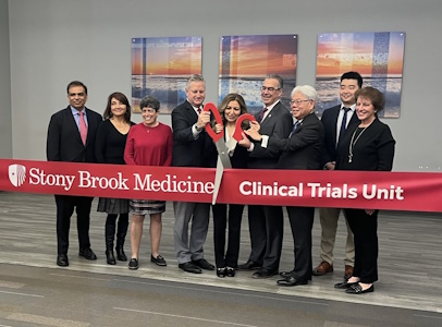 Image of ribbon-cutting ceremony for Clinical Trials Unit at Commack